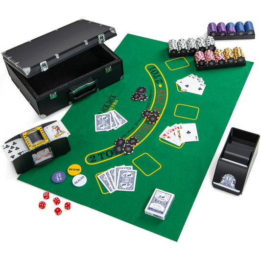 14 Gram Poker Chips 300 Pieces Casino Poker Chip Set-Black Kids Crystal