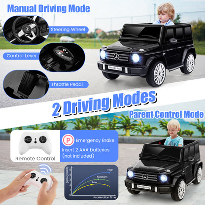12V Battery Powered Licensed Mercedes-Benz G500 Kids Ride-on Car-Black