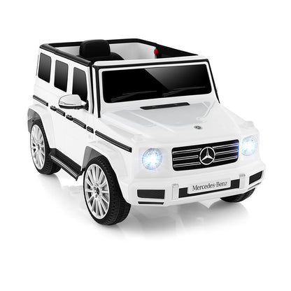 12V Battery Powered Licensed Mercedes-Benz G500 Kids Ride-on Car-White