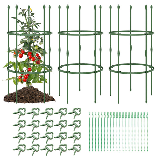 3-Pack Garden Trellis 60 Inch Tall Plant Support Stands with Clips and Ties-S Kids Crystal