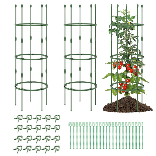 3-Pack Garden Trellis 40 Inch Tall Plant Support Stands with Clips and Ties-M Kids Crystal