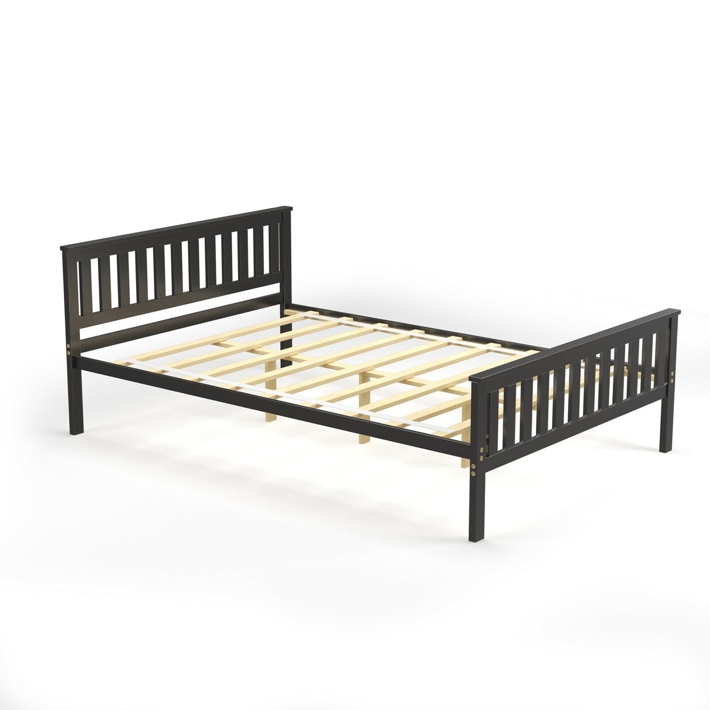 Full Size Wood Platform Bed with Headboard Kids Crystal