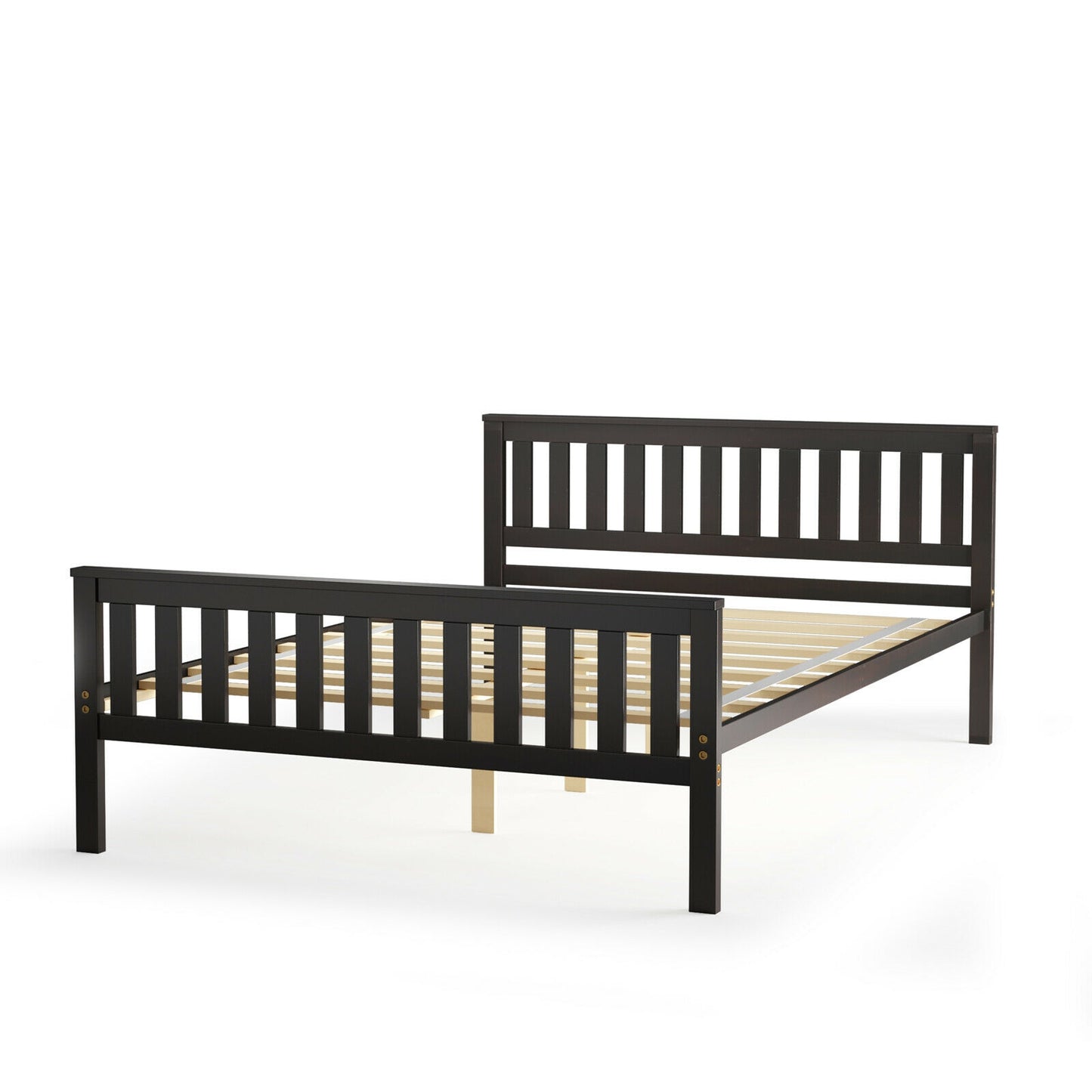 Full Size Wood Platform Bed with Headboard Kids Crystal