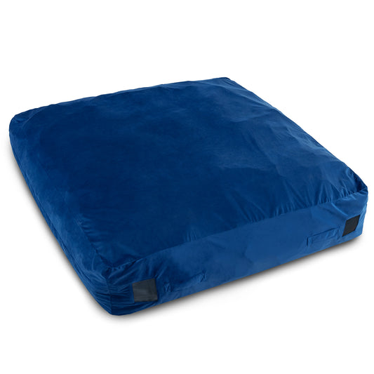 57 x 57 Inch Crash Pad Sensory Mat with Foam Blocks and Washable Velvet Cover-Blue Kids Crystal