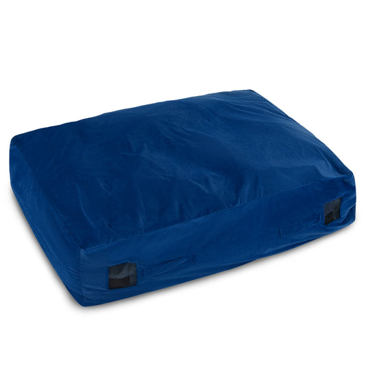 47 x 35.5 Inch Crash Pad Sensory Mat with Foam Blocks and Washable Cover-Blue Kids Crystal