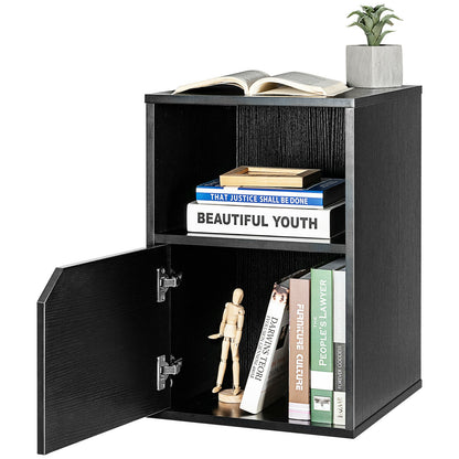 Set of 2 Nightstands Side End Table for Living Room-Black