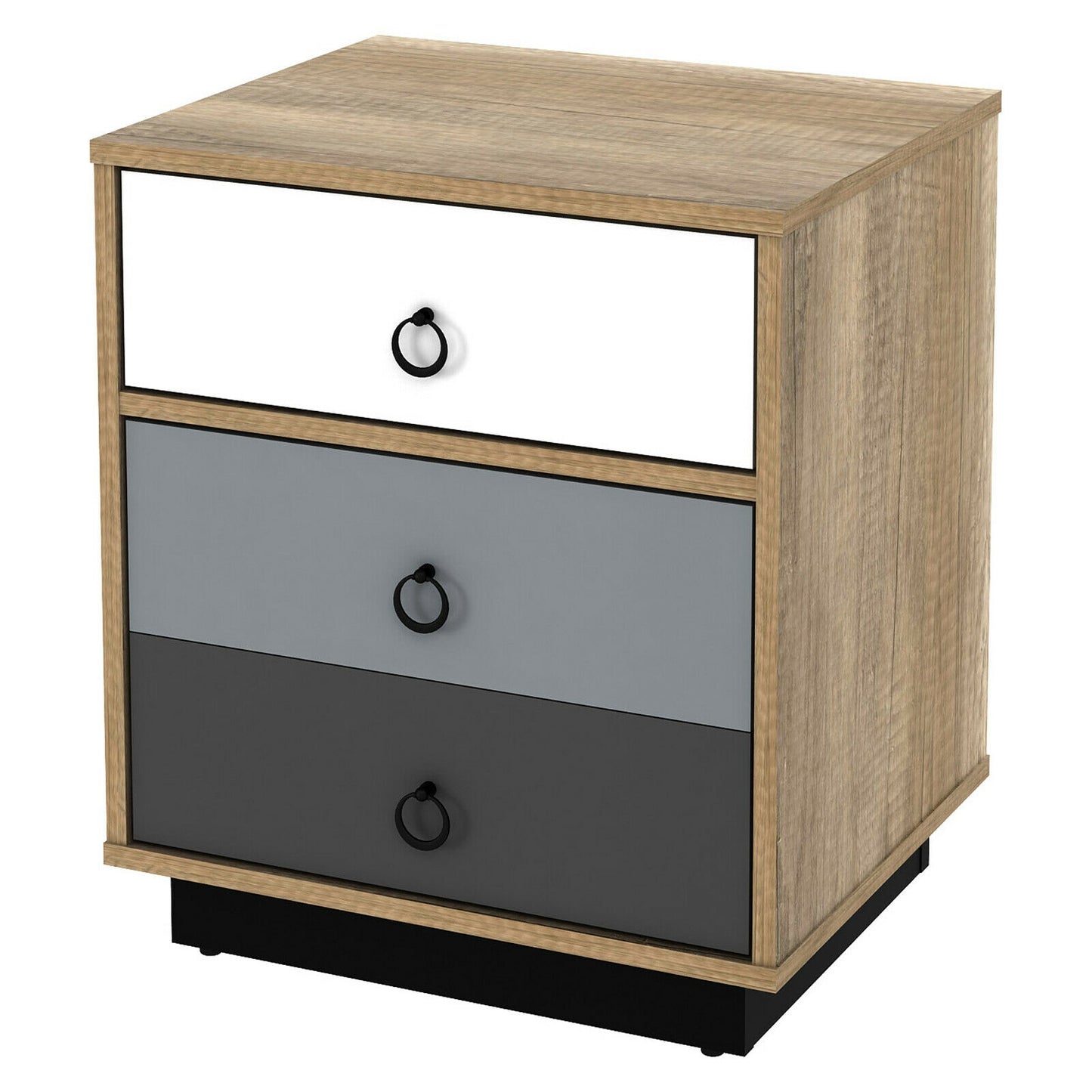 Nightstand with Drawer and Storage Cabinet Wooden Sofa Side Table End Table Kids Crystal