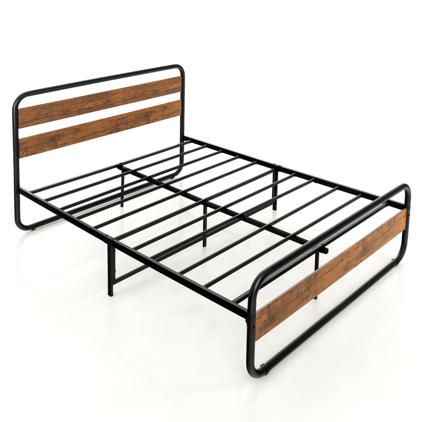 Arc Platform Bed with Headboard and Footboard-Queen Size Kids Crystal
