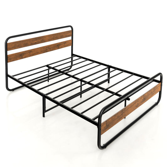 Arc Platform Bed with Headboard and Footboard-Queen Size Kids Crystal