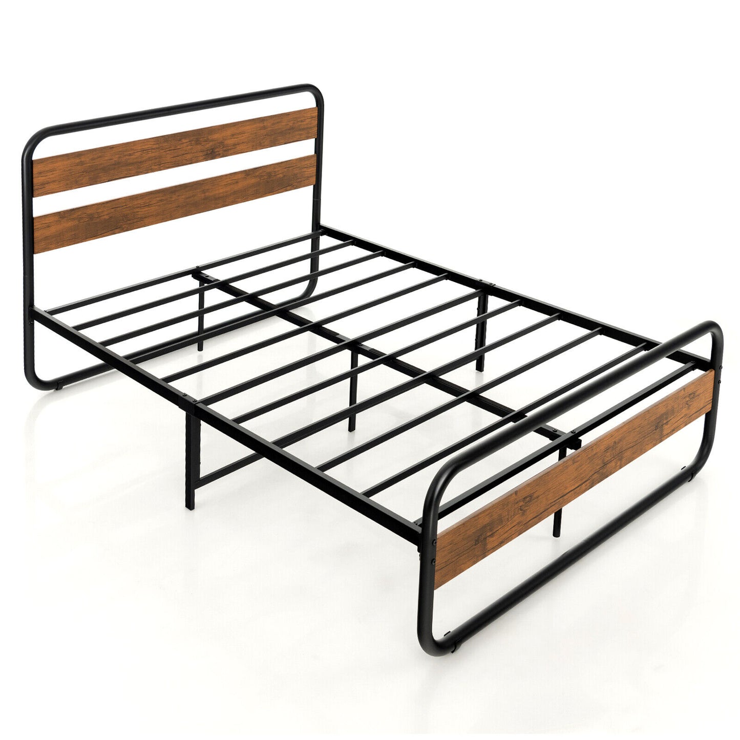 Arc Platform Bed with Headboard and Footboard-Full Size Kids Crystal