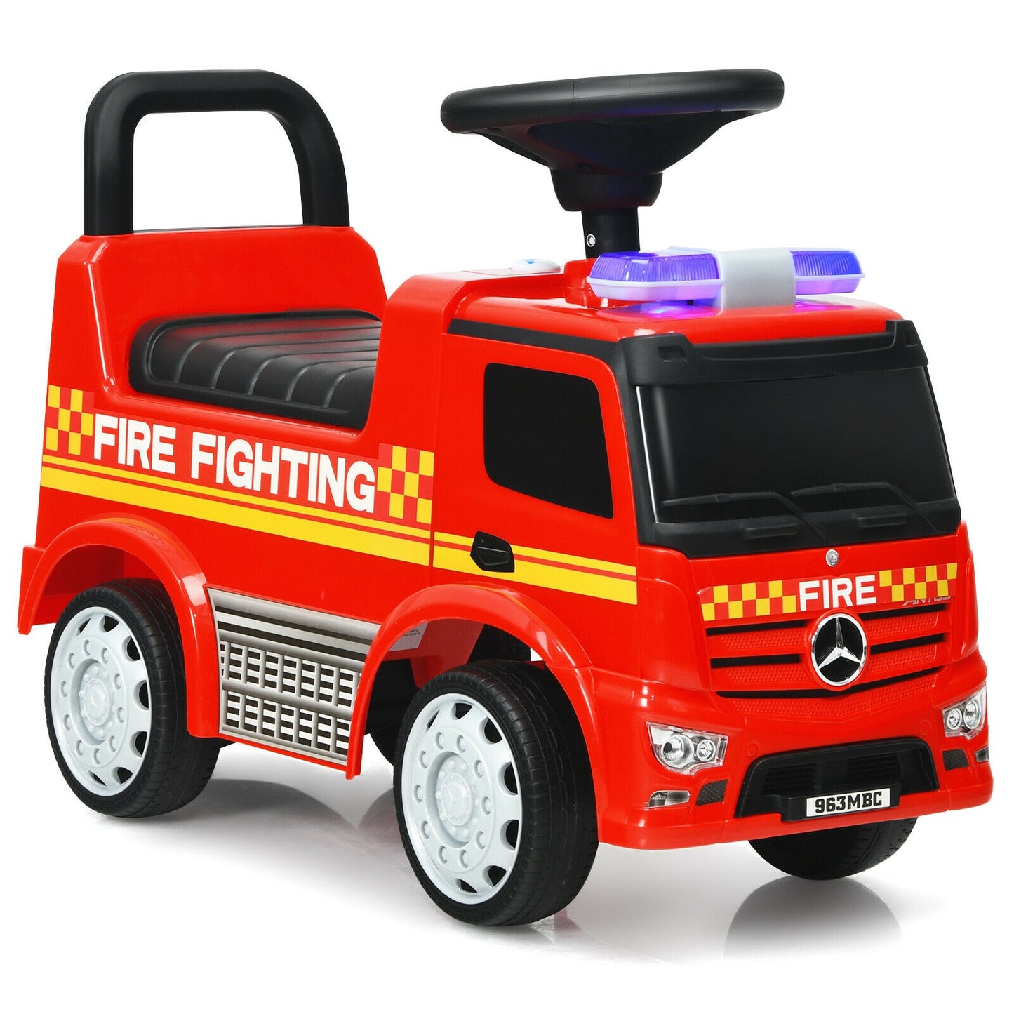 Licensed Mercedes Benz Kids Fire Engine Racer-Red Kids Crystal