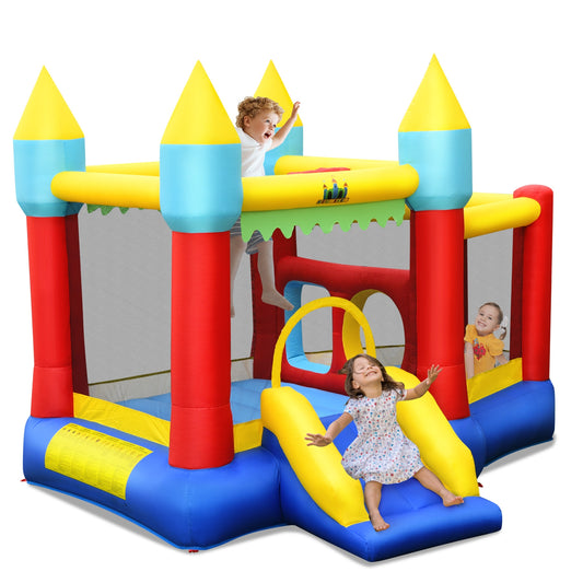Inflatable Bounce Slide Jumping Castle Without Blower Kids Crystal