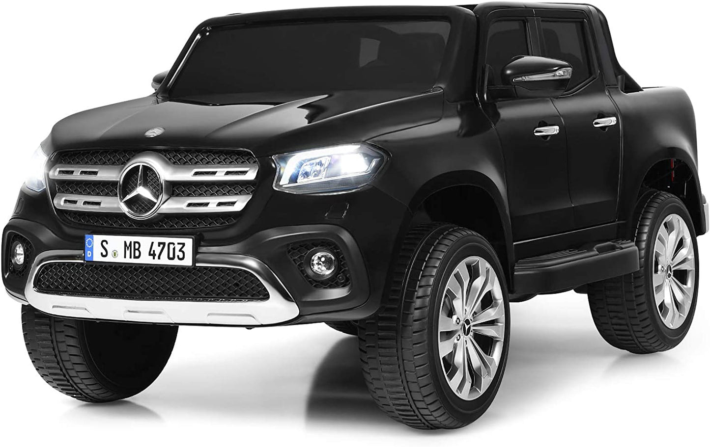 12V 2-Seater Kids Ride On Car Licensed Mercedes Benz X Class RC with Trunk-Black