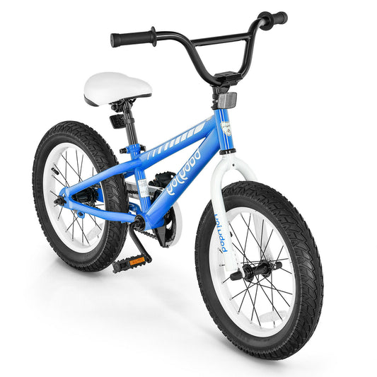 16 Inch Kids Bike Bicycle with Training Wheels for 5-8 Years Old Kids-Blue Kids Crystal