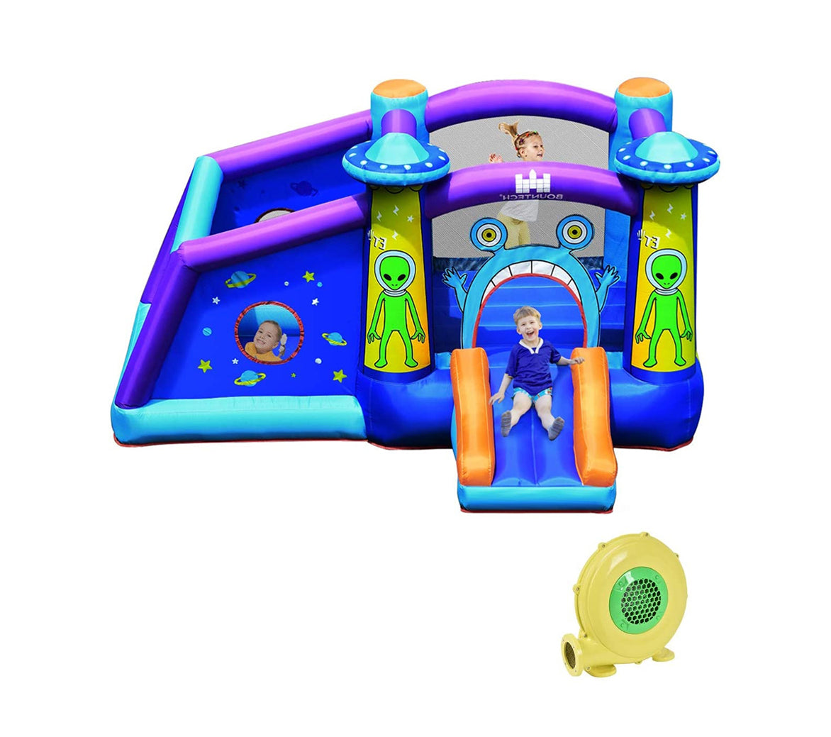 Inflatable Alien Style Kids Bouncy Castle with 480W Air Blower Kids Crystal