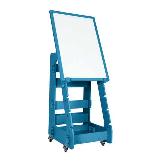 Multifunctional Kids' Standing Art Easel with Dry-Erase Board-Navy Kids Crystal