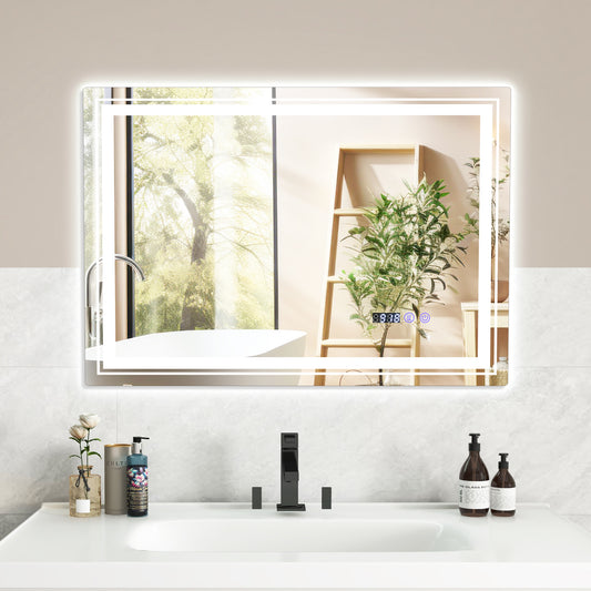 Defogging LED Bathroom Mirror with Memory Function and Anti-Fog-M Kids Crystal