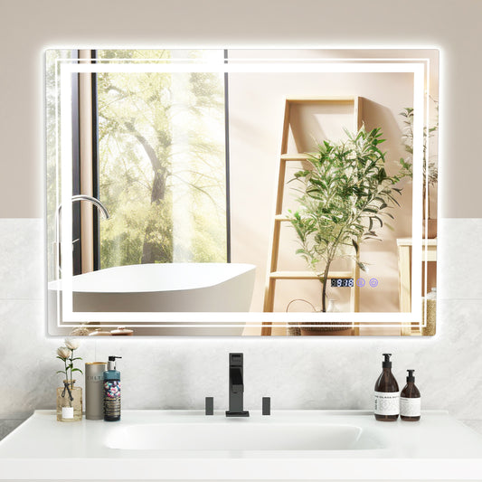 Defogging LED Bathroom Mirror with Memory Function and Anti-Fog-L Kids Crystal