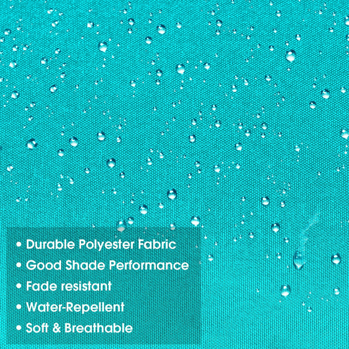 10ft 3 Tier Outdoor Patio Umbrella with Double Vented-Turquoise Kids Crystal