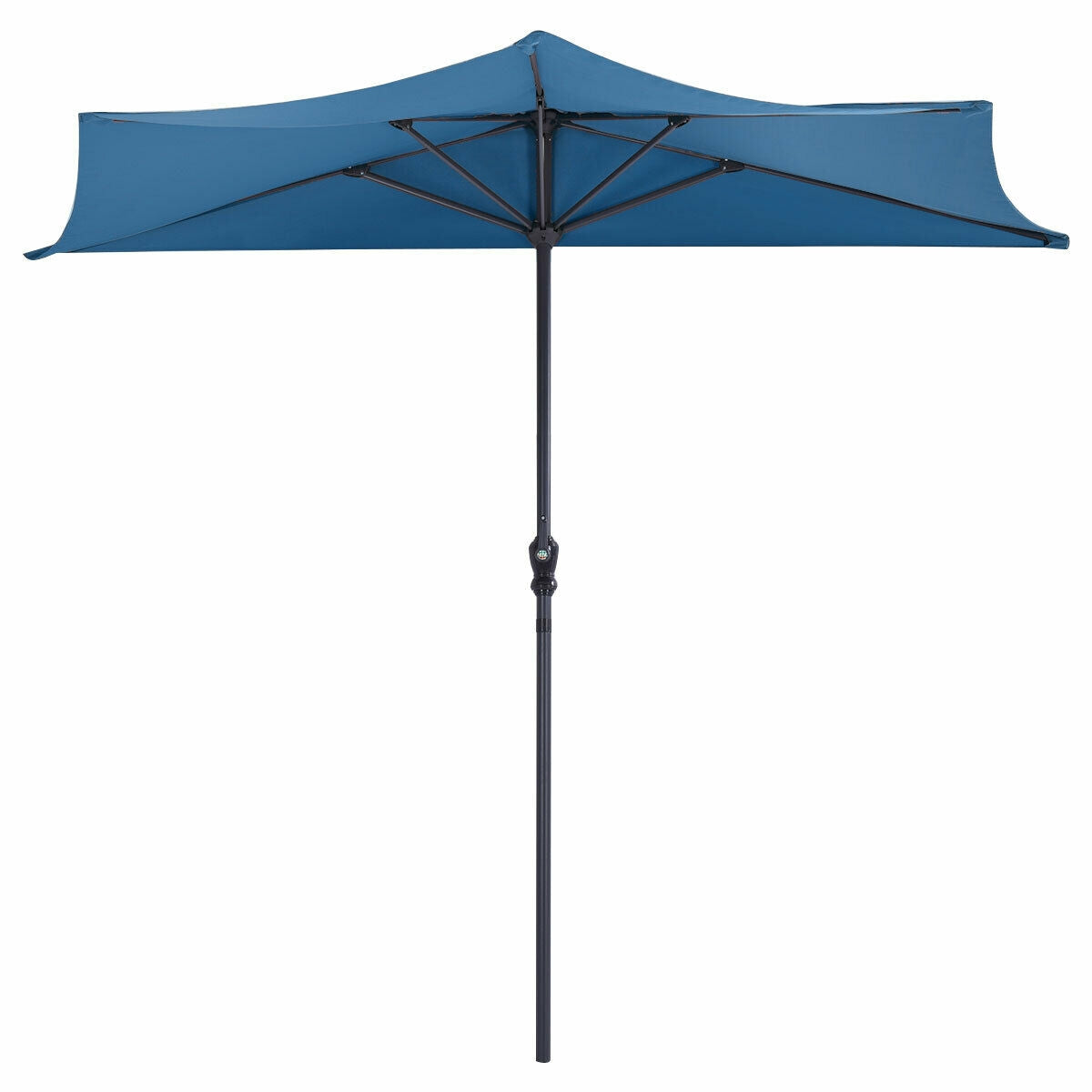 9Ft Patio Bistro Half Round Umbrella -Blue Kids Crystal
