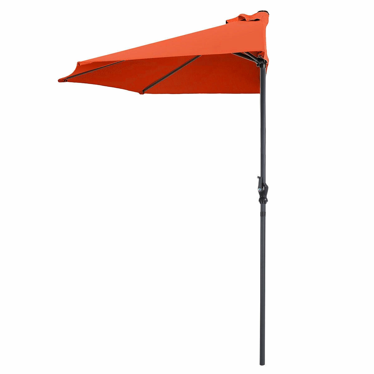 9Ft Patio Bistro Half Round Umbrella -Orange Kids Crystal