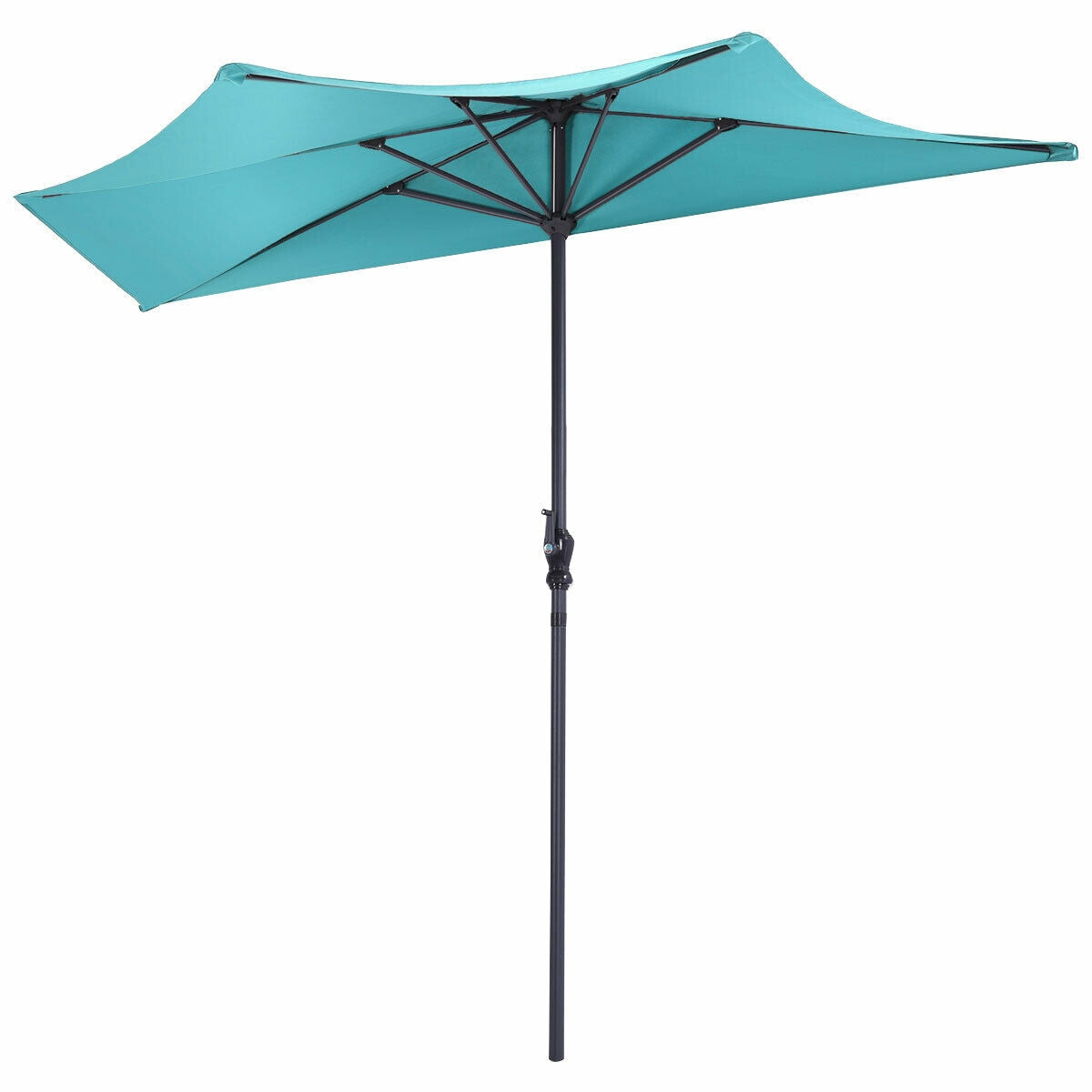 9Ft Patio Bistro Half Round Umbrella -Turquoise Kids Crystal