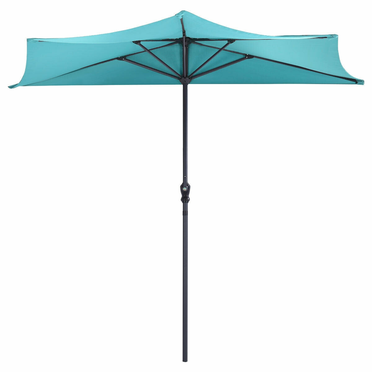 9Ft Patio Bistro Half Round Umbrella -Turquoise Kids Crystal
