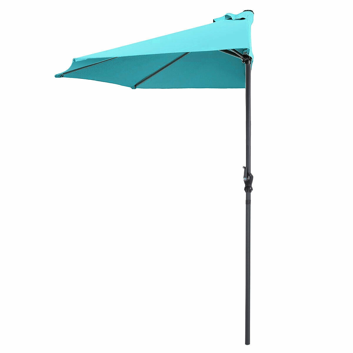 9Ft Patio Bistro Half Round Umbrella -Turquoise Kids Crystal