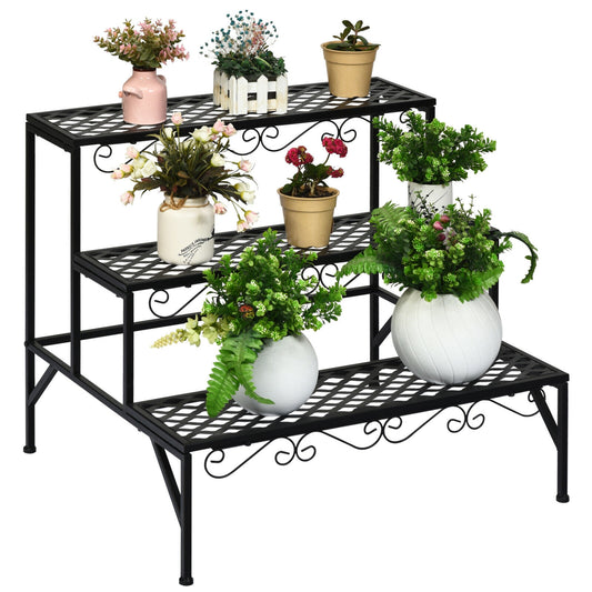 3 Tiers Metal Decorative Plant Stand Kids Crystal