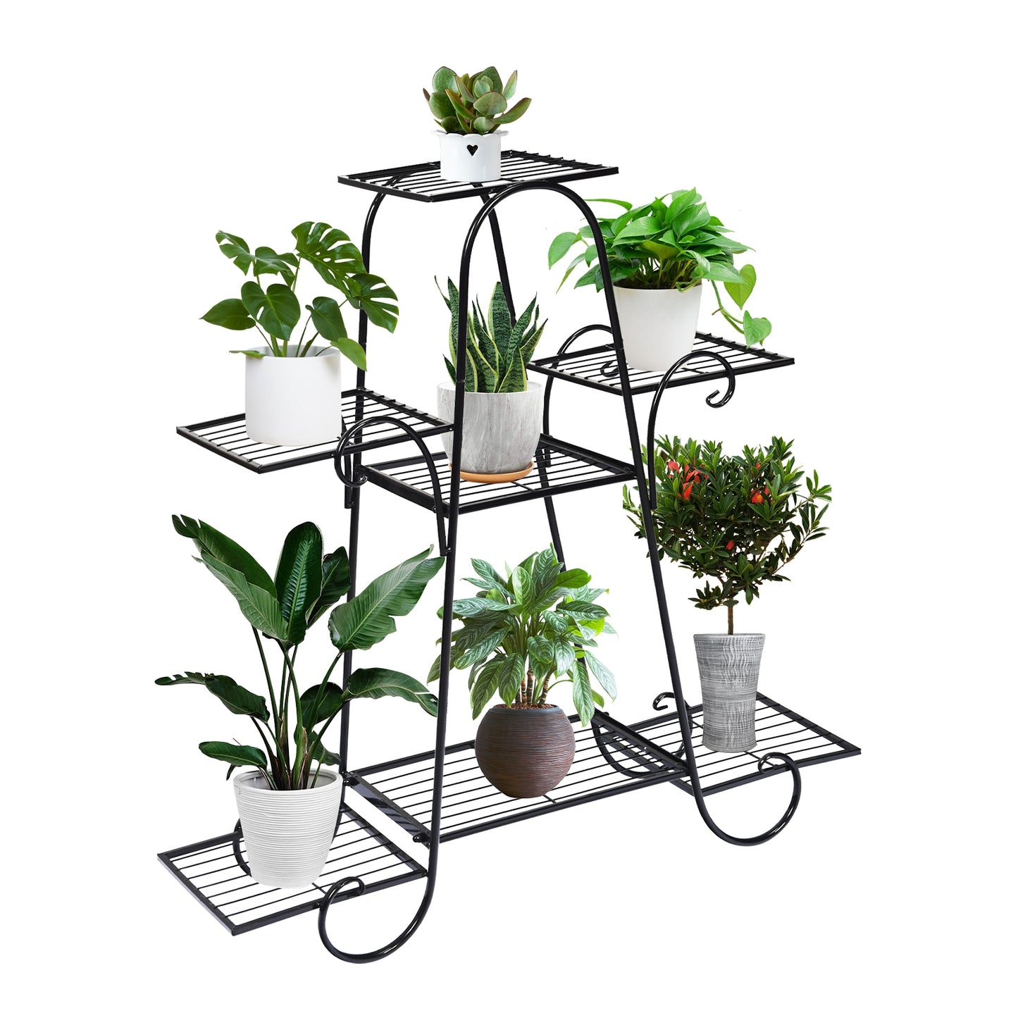 7 Tier Metal Patio Plant Stand Kids Crystal