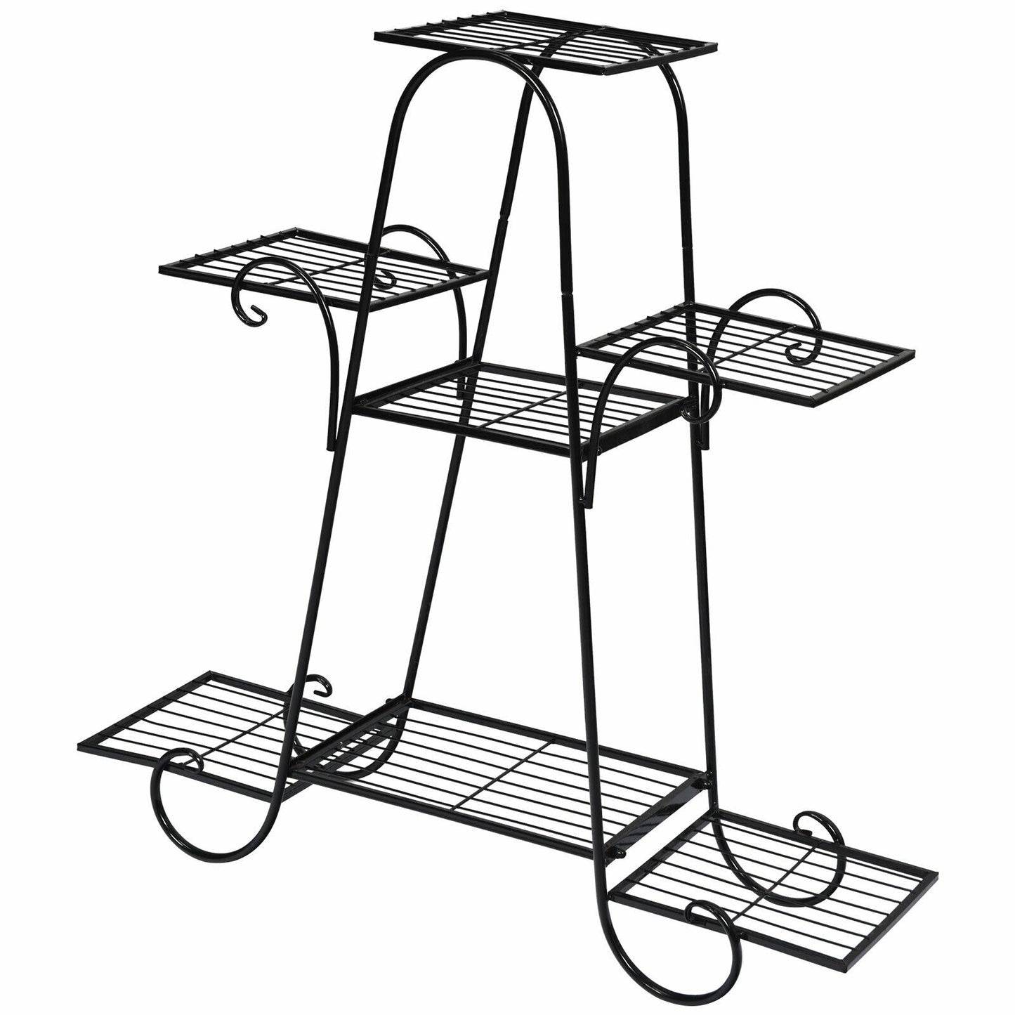 7 Tier Metal Patio Plant Stand Kids Crystal