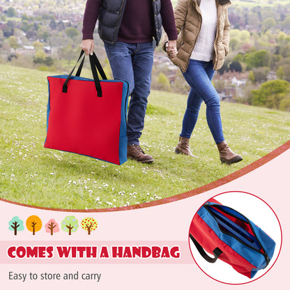 Jumbo 4-to-Score Connect Game Set with Carrying Bag and 42 Coins-Red