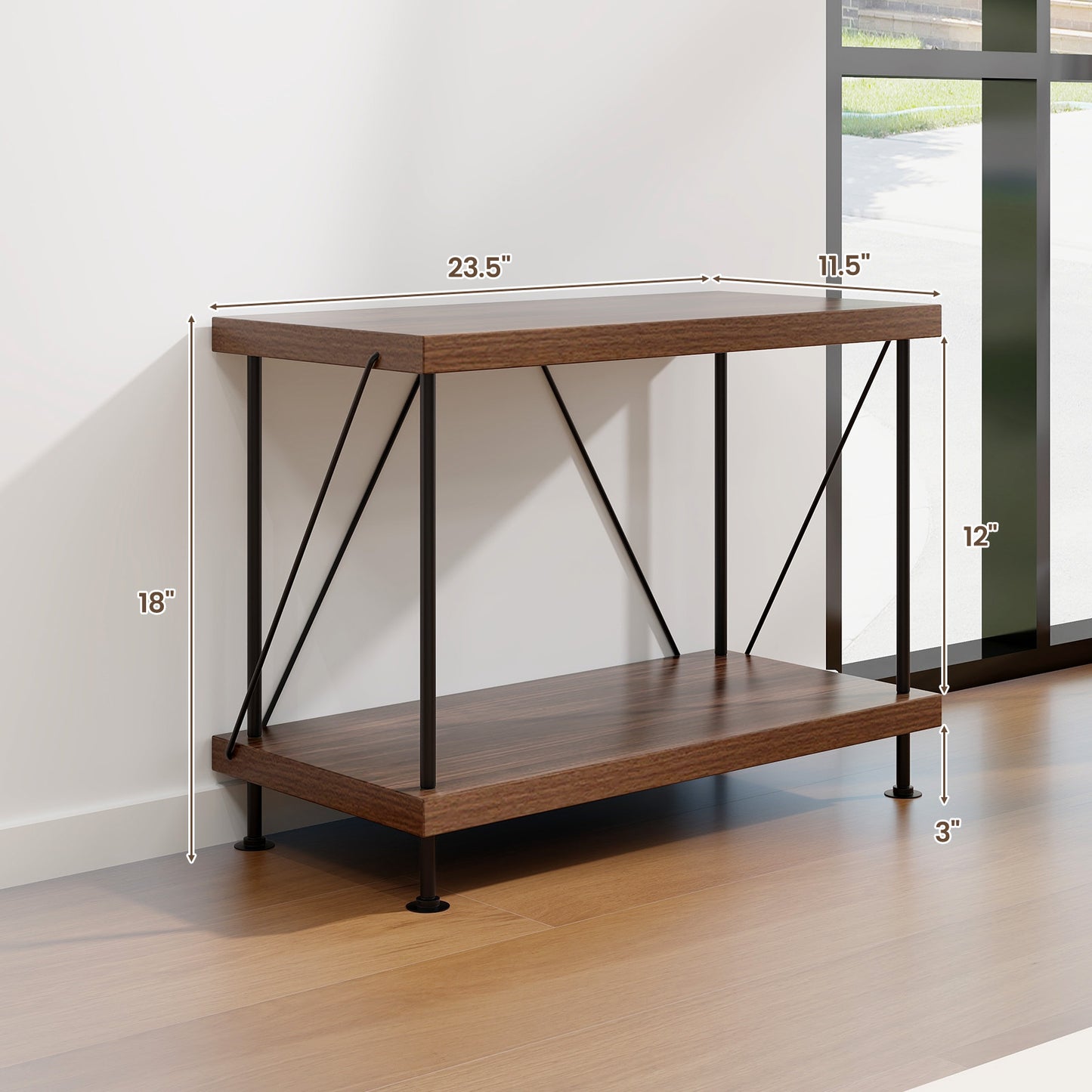 2/3/4/5-Tier Multipurpose Display Rack with Metal Frame-2-Tier Kids Crystal