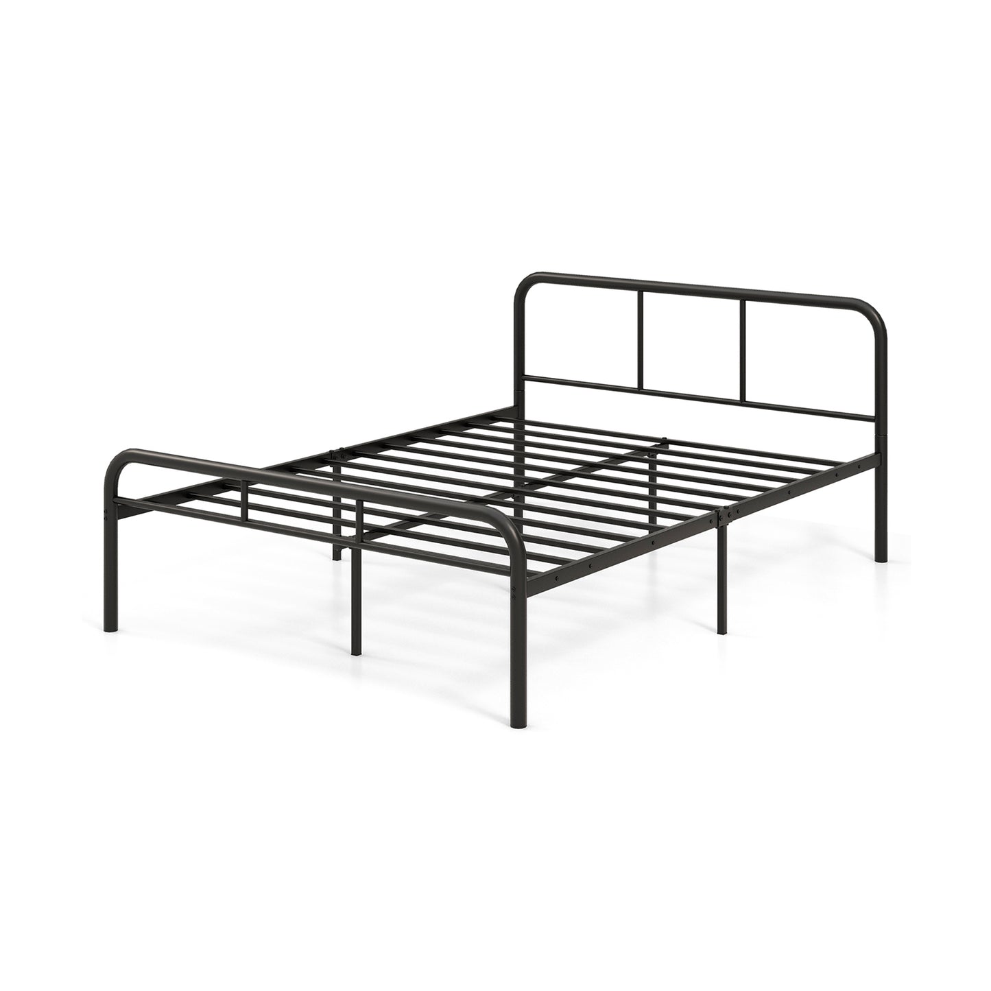 Full Bed Frame with Headboard and Footboard No Box Spring Needed-Black Kids Crystal