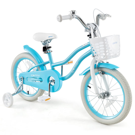 14/16/18 Inch Kids Bike with Dual Brakes and Adjustable Seat-16 inches Kids Crystal