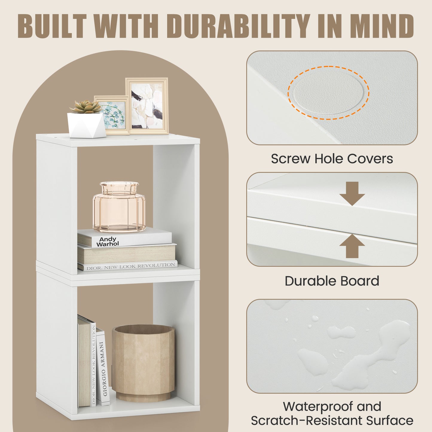 Cube Storage Organizer Set of 2-White Kids Crystal