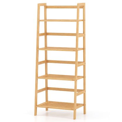 47.5 Inch 4-Tier Multifunctional Bamboo Bookcase Storage Stand Rack