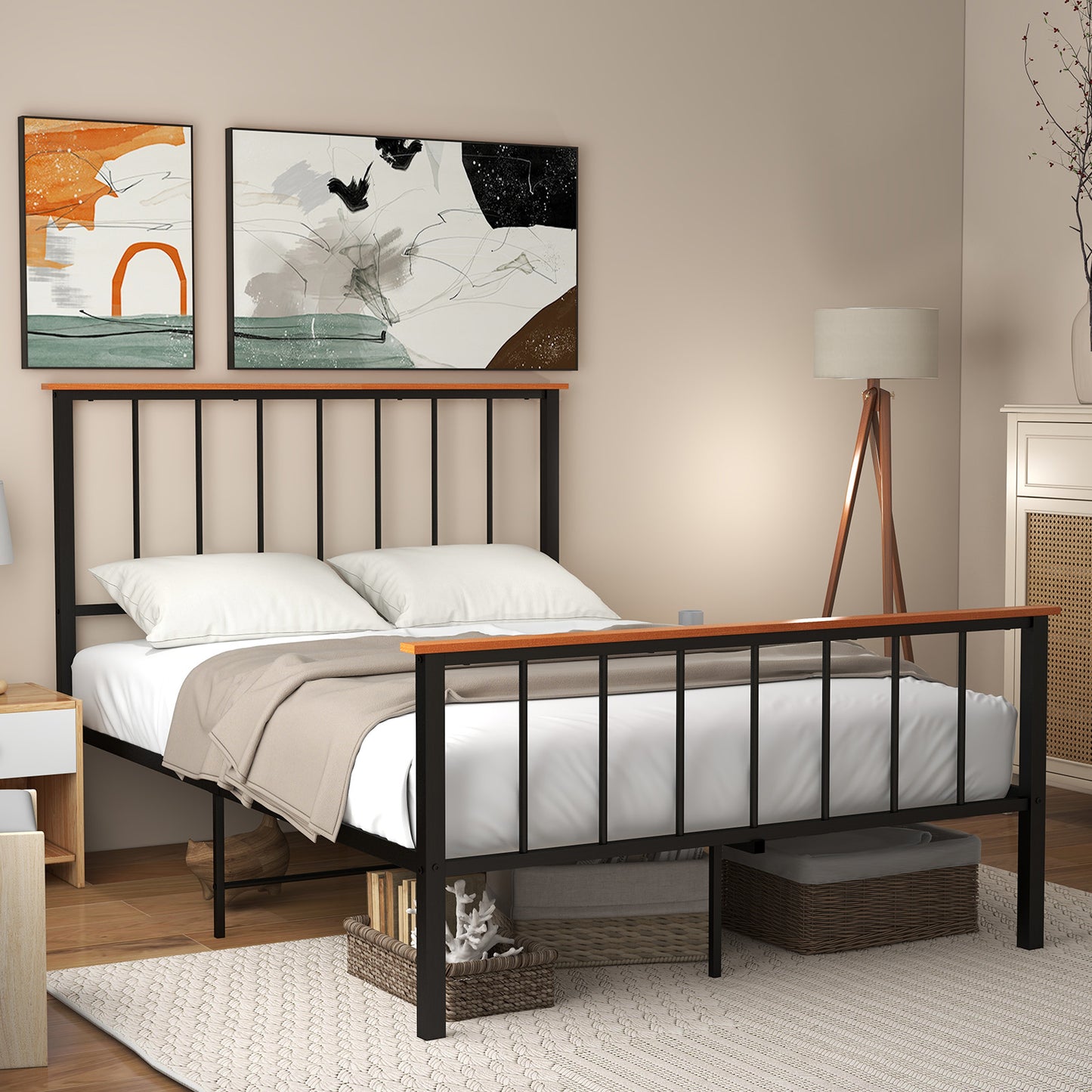 Full/Queen Bed Frame with Headboard and Footboard-Full Size Kids Crystal