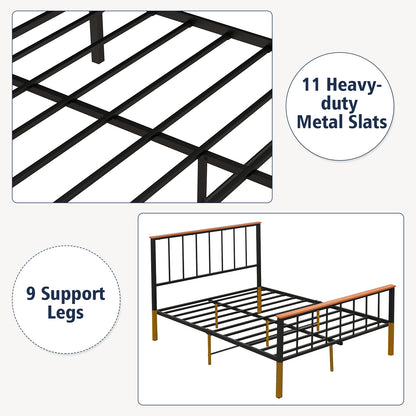 Full/Queen Bed Frame with Headboard and Footboard-Full Size