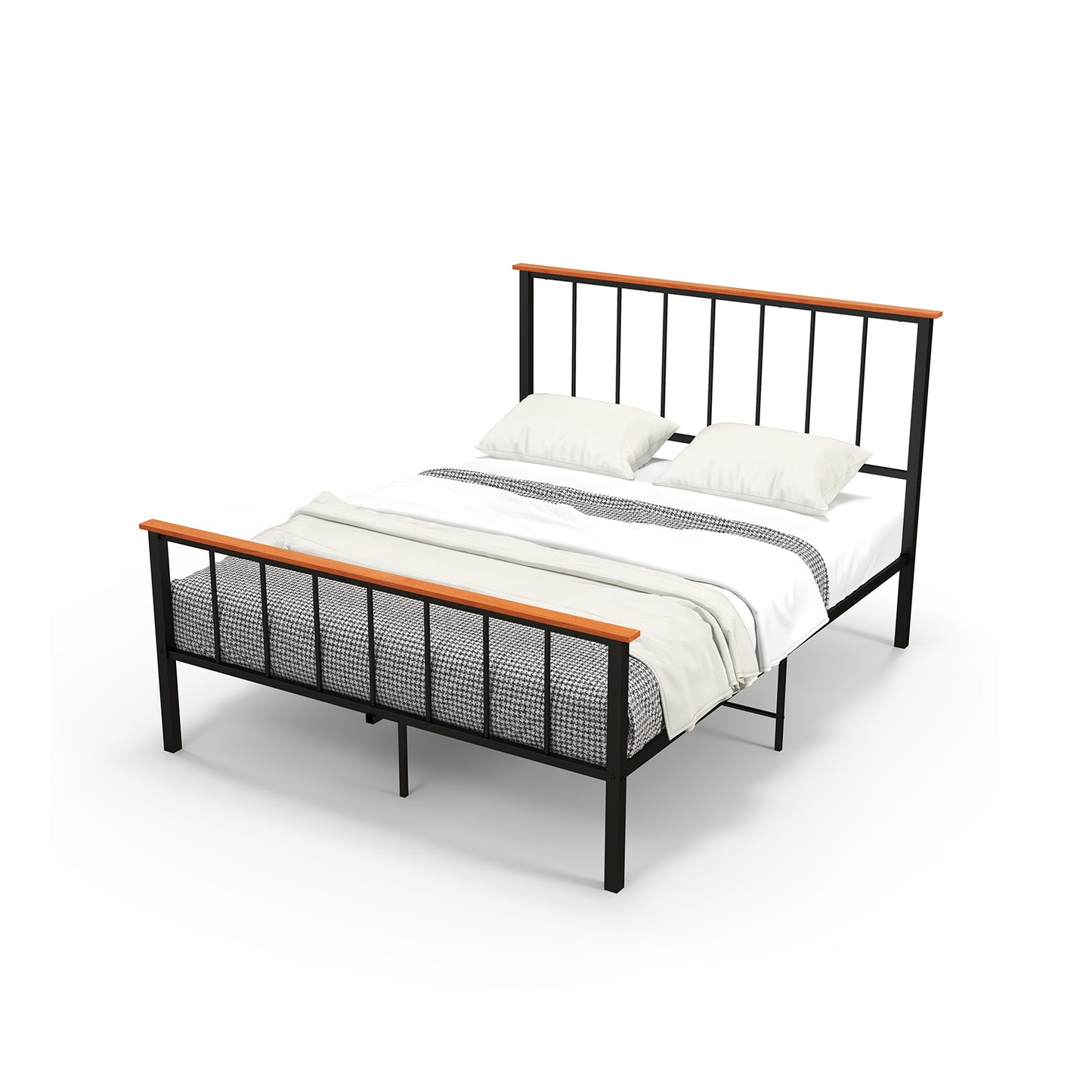 Full/Queen Bed Frame with Headboard and Footboard-Queen Size Kids Crystal