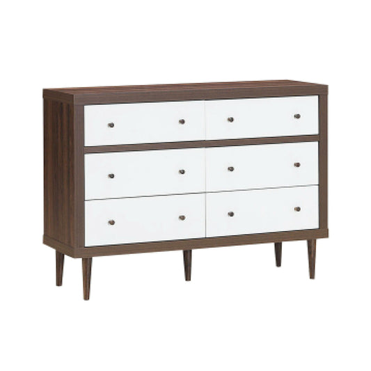 Antique-Style Free-Standing Dresser with 6 Drawers Kids Crystal