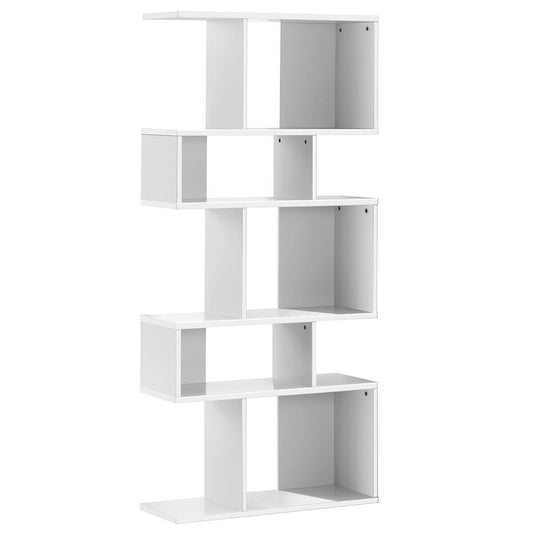 5 Cubes Ladder Shelf Corner Bookshelf Display Rack Bookcase-White Kids Crystal
