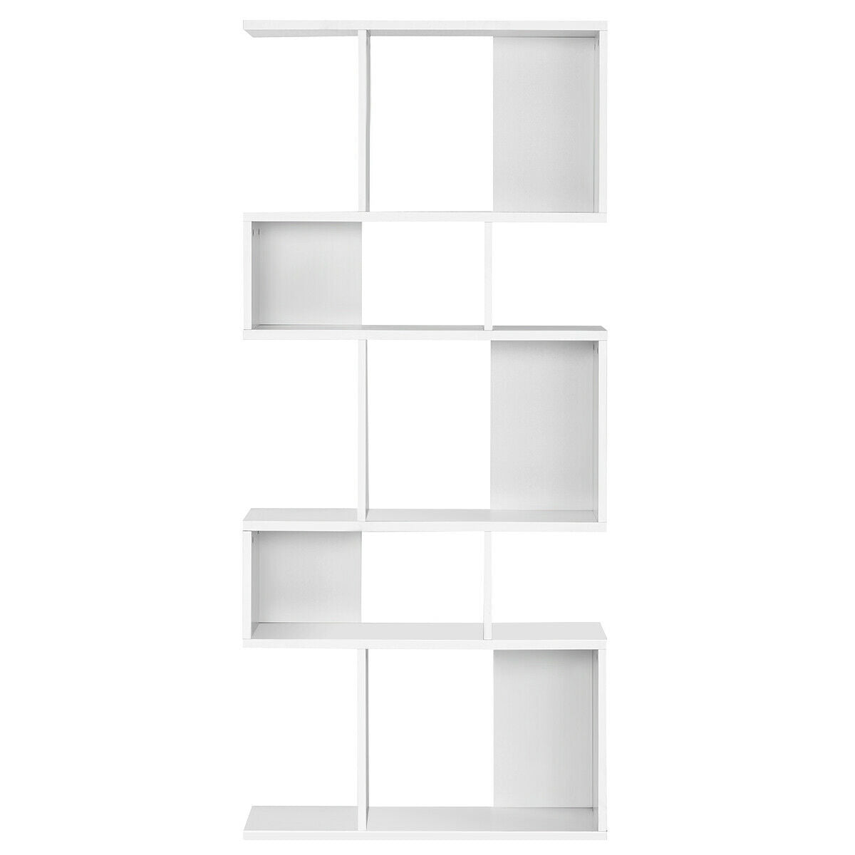 5 Cubes Ladder Shelf Corner Bookshelf Display Rack Bookcase-White Kids Crystal