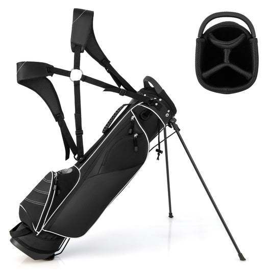 Golf Stand Cart Bag with 4 Way Divider Carry Organizer Pockets-Black Kids Crystal