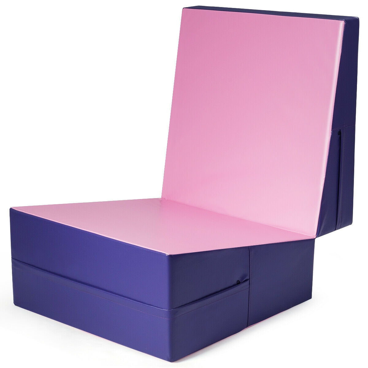 Tumbling Incline Gymnastics Exercise Folding Wedge Ramp Mat-Pink Kids Crystal