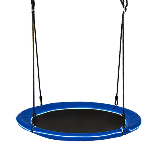 40 Inches Saucer Tree Swing for Kids and Adults-Navy Kids Crystal