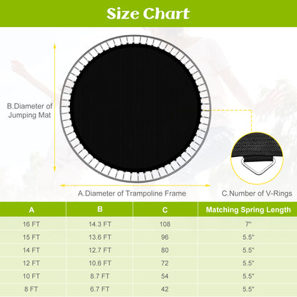 High-Elastic PP Replacement Jumping Mat-16 ft