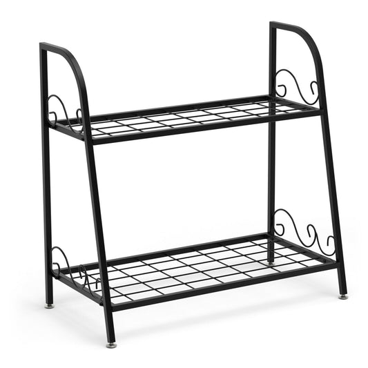 2-tier Patio Metal Plant Stand Kids Crystal