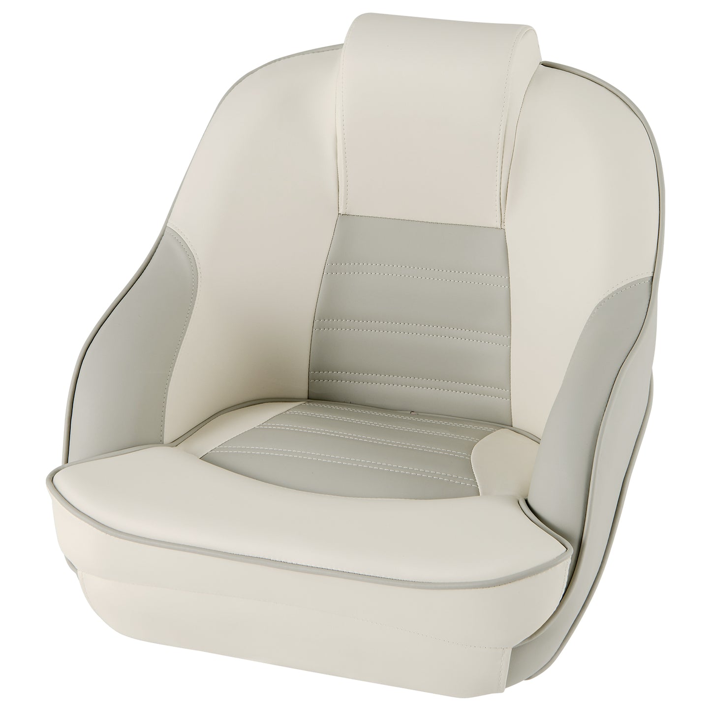 Captain Bucket Seat with Waterproof PVC Leather for Boat Sightseeing-White Kids Crystal