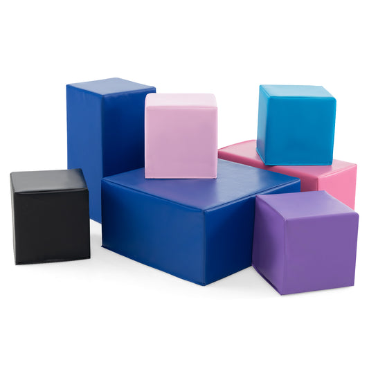 7-Piece Big Foam Building Blocks for Toddlers and Kids Kids Crystal